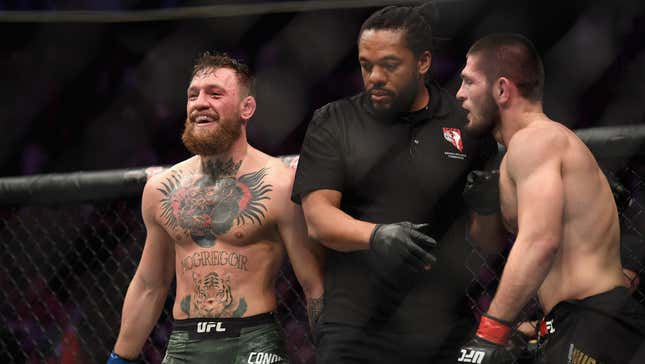 Image for article titled The Conor-Khabib Beef Has Gotten Out Of Hand, And The UFC Has Only Itself To Blame