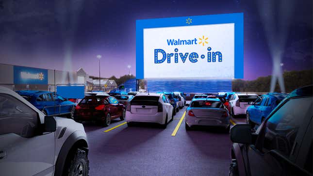 Image for article titled Walmart to Turn Parking Lots into Makeshift Drive-in Movie Theaters This Summer