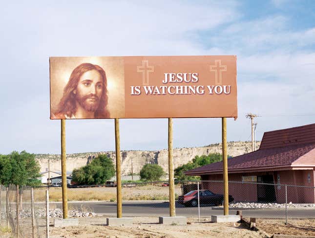 Image for article titled Billboard Super Judgmental Since Converting To Christianity