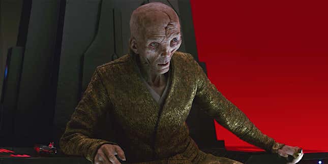 Supreme Leader Snoke lead the First Order, but more so out of opportunity than some grand design.