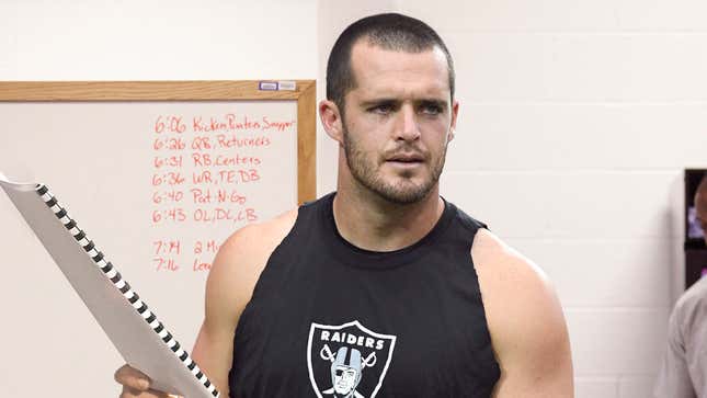 Image for article titled Derek Carr Distraught After Reading ‘Hard Knocks’ Script Where He Stabs Antonio Brown In Season Finale