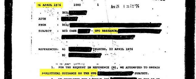 Imagen para el artículo titulado Cómo descargar todos los documentos que la CIA tiene sobre OVNIS