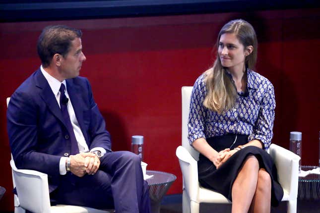 Hunter Biden and Lauren Bush Lauren speak at the T&amp;C Philanthropy Summit with a screening of “Generosity Of Eye” at Lincoln Center with Town &amp; Country on May 28, 2014 in New York City.