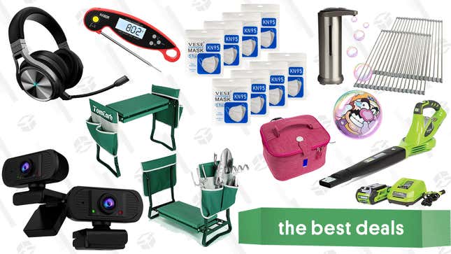 Image for article titled Sunday&#39;s Best Deals: Greenworks Outdoor Power Tools, Corsair Virtuoso Headset, 2-Pack 1080P Webcams, Kitchen Essentials, Garden Seat &amp; Kneeler, and More