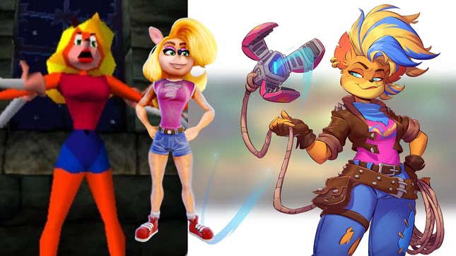 Right: Tawna from Crash 1 Middle: Tawna from the N. Sane Trilogy Left: Tawna from Crash 4