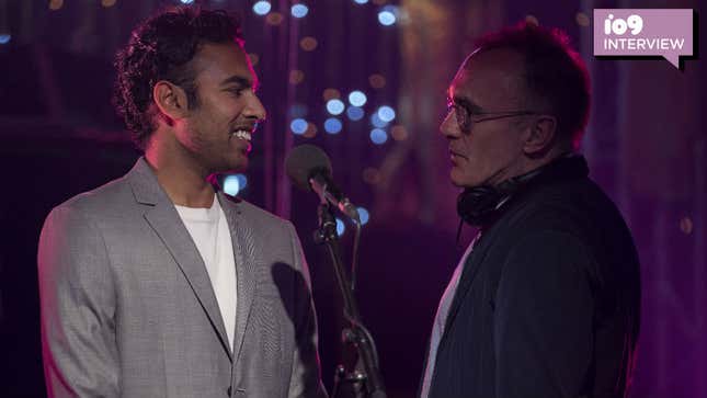 Star Himesh Patel (left) and director Danny Boyle (right) on the set of Yesterday.