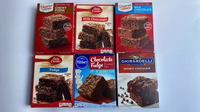 Image for article titled A blind taste test to determine the best boxed brownie mix