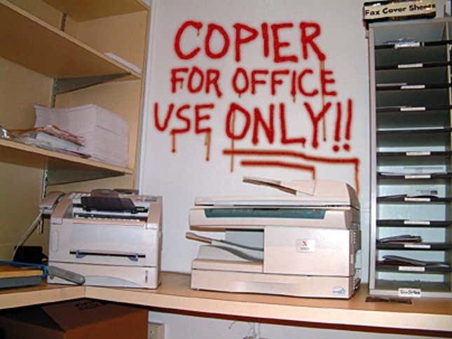 Image for article titled Office Manager Forced To Resort To Unfriendly Reminders
