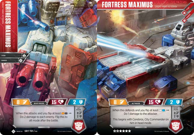 Image for article titled The Transformers Trading Card Game's Fortress Maximus Is Three Bots In One