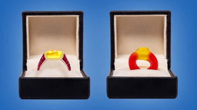 Image for article titled Haribo gummy rings, but make it fashion