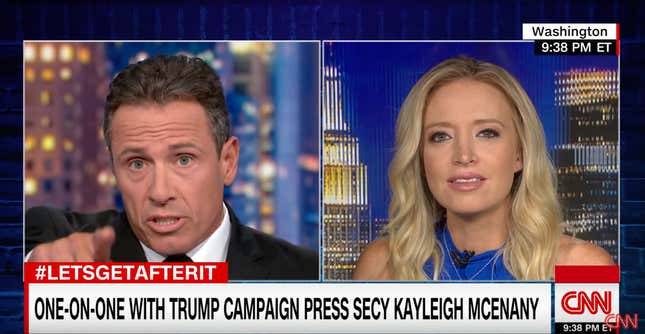 Image for article titled Watch: Chris Cuomo Cuts Trump Minion Interview Short After She Refuses to Admit the President Lies