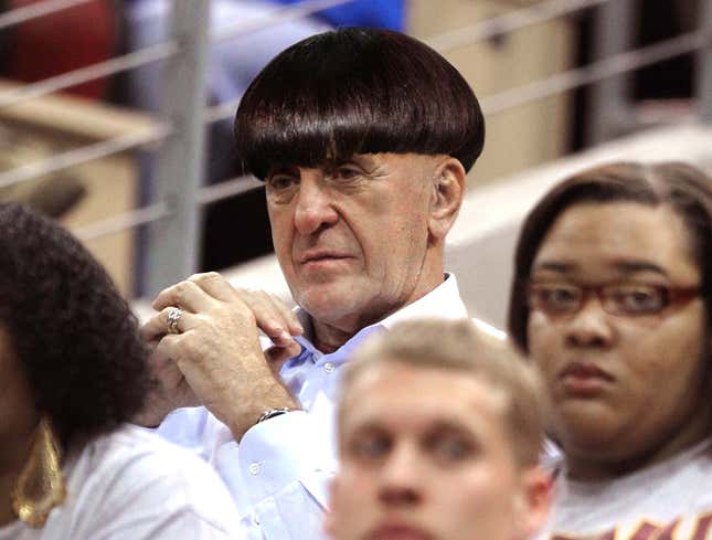 Image for article titled Pat Riley Shows Up To NBA Finals In Signature Bowl Cut