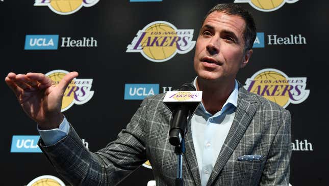 Image for article titled Lakers GM Rob Pelinka Is Reportedly Learning How The Salary Cap Works In Real Time