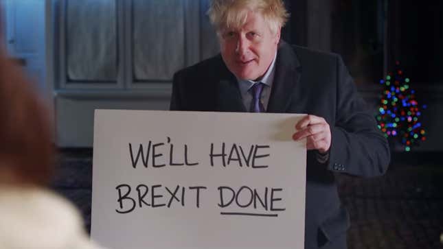 Here's Boris Johnson making the grossest scene in <i>Love, Actually</i> somehow even worse