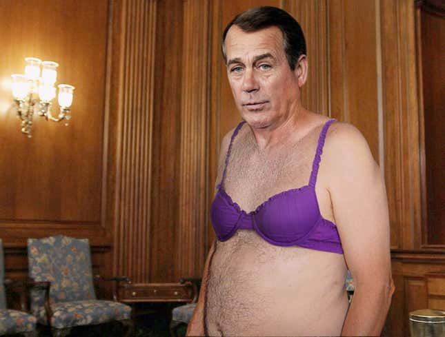 Image for article titled Lingerie-Wearing Boehner: &#39;We Still Have A Very Pretty Speaker Of The House&#39;