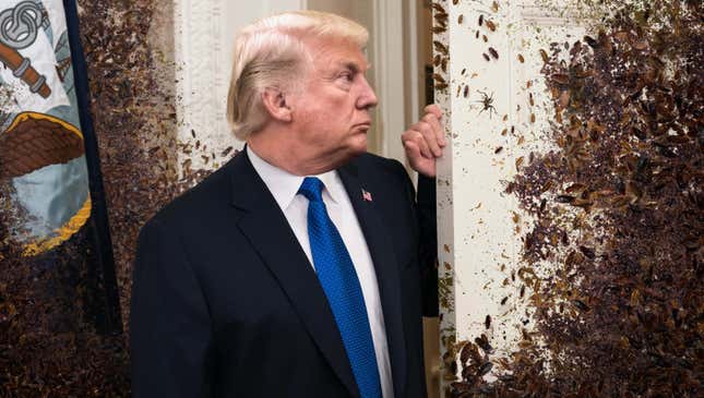 Image for article titled ‘Sometimes It Feels Like You’re The Only One Who Understands Me,’ Whispers Trump To White House Roach Infestation