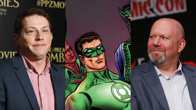 L to R: Seth Grahame-Smith (Jason LaVeris/FilmMagic), Green Lantern (DC Comics), and Marc Guggenheim (Lars Niki/Getty Images for Netflix)