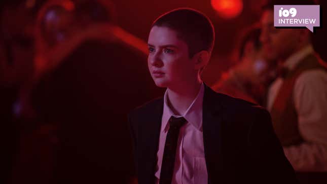 Lachlan Watson as Theo in the Valentine’s Dance episode of Chilling Adventures of Sabrina.