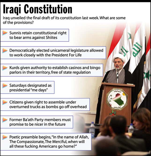 Image for article titled Iraqi Constitution