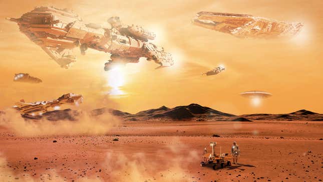 Image for article titled Spacecraft Travel From All Over Galaxy To Honor End Of Opportunity Rover’s Life