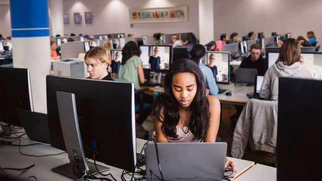 Image for article titled Local School District To Require Students To Attend Online Classes At Massive, Open-Concept Computer Lab