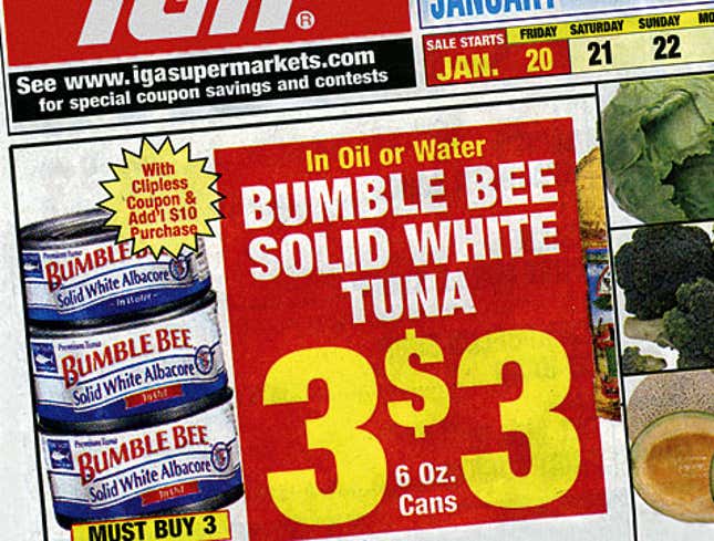 Image for article titled Bumble Bee Tuna Celebrates 10,000th Supermarket Circular Cover