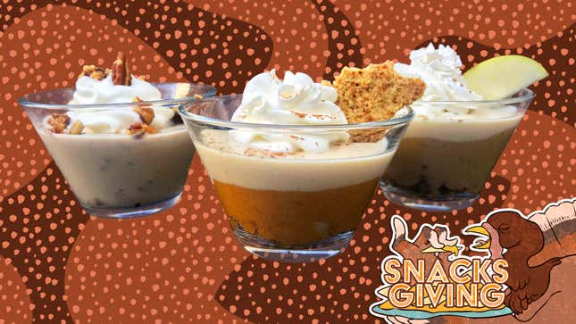 Thanksgiving pie pudding snack packs