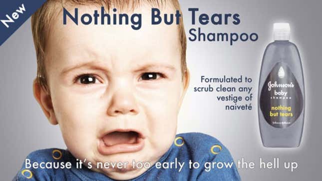 Image for article titled Johnson &amp; Johnson Introduces &#39;Nothing But Tears&#39; Shampoo To Toughen Up Newborns