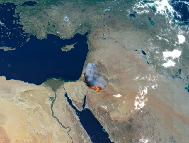 Image for article titled Decades Of Blasts In Middle East Beginning To Expose Earth’s Mantle