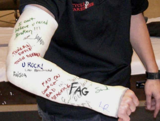 Image for article titled Bully Tragically Trusted To Sign Arm Cast