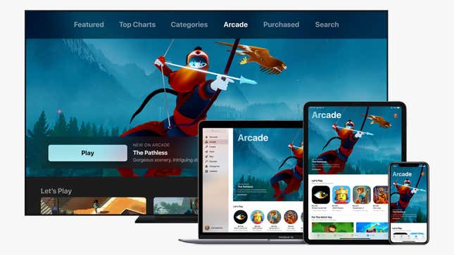 Imagen para el artículo titulado Apple filtra el precio de su servicio de juegos por suscripción: $4,99 al mes