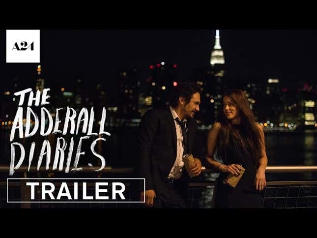Try to stay focused on the James Franco-led trailer for <i>The Adderall Diaries</i>