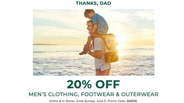 20% Off Men’s Clothing, Footwear, and Outerwear | L.L.Bean | Promo code DAD20