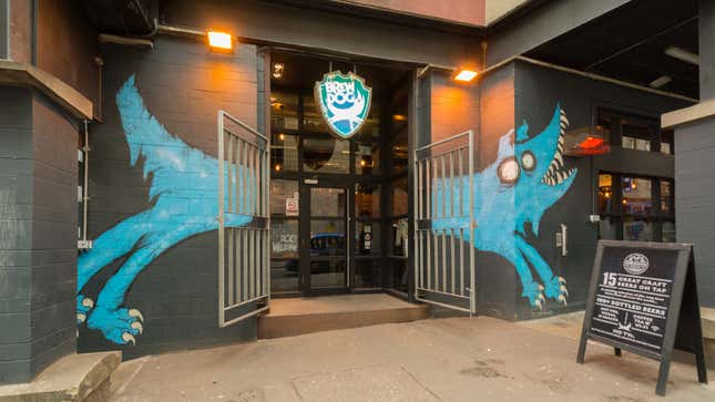 The entrance to Brewdog’s Edinburgh craft beer bar