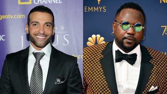 Haaz Sleiman at the Killing Jesus world premiere; Brian Tyree Henry at the 70th Emmy Awards.