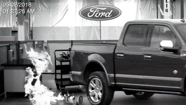 Image for article titled Ford Confirms Plant Fire Caused By Spooked F-150 Knocking Over Lantern
