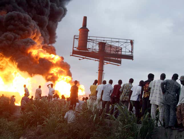 Image for article titled 95 Killed In Rush For Free Flames In Nigerian Tanker Fire