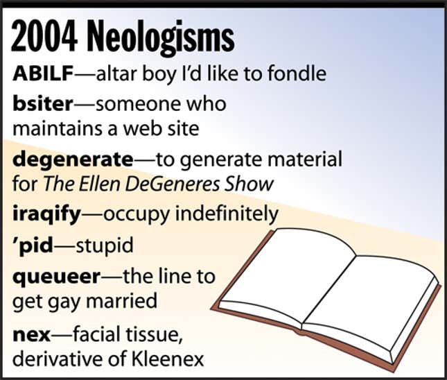 Image for article titled 2004 Neologisms