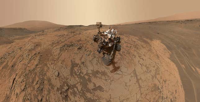 As far as we know, the Curiosity rover did not introduce microbes to Mars.