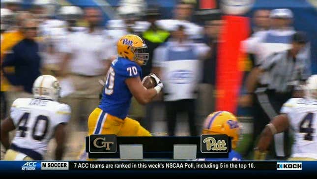 Pitt Offensive Lineman Scores Fat Guy Touchdown
