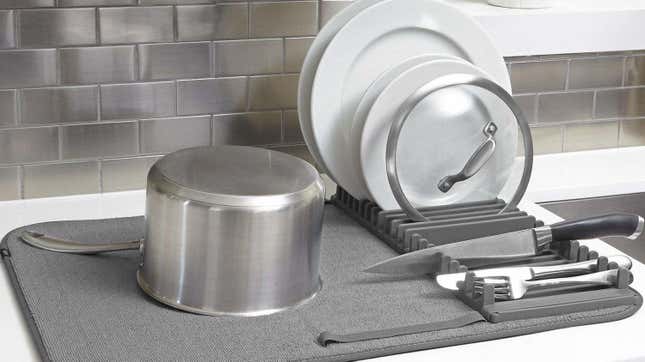 Umbra UDRY Drying Rack and Microfiber Dish Mat | $10 | Amazon