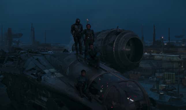 The Mandos prepping for their mission.