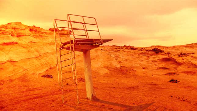 Image for article titled NASA Says Presence Of Diving Board On Mars Confirms Planet May Have Once Contained Water