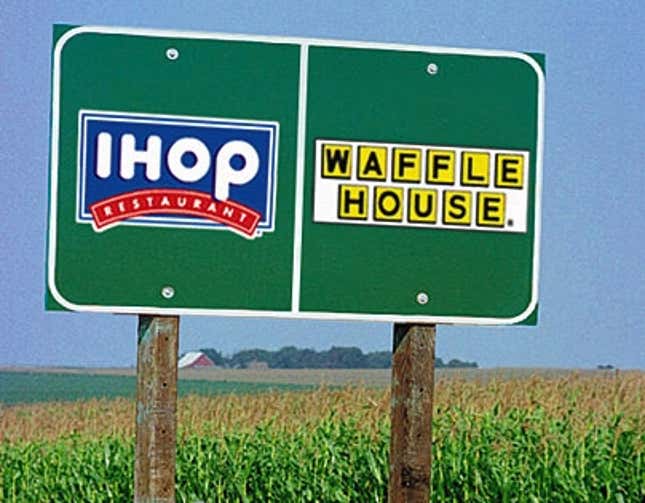 Image for article titled Mason-Dixon Line Renamed IHOP-Waffle House Line