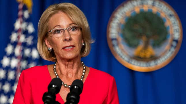 Image for article titled Biden Administration Starts to Deal With the Mess that Betsy Devos Made of Title IX