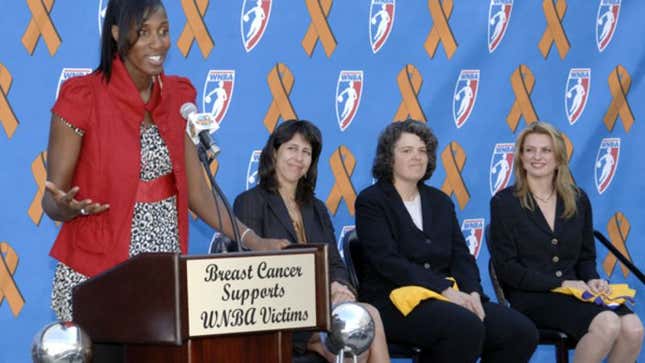 Image for article titled Breast Cancer Launches WNBA Awareness Month
