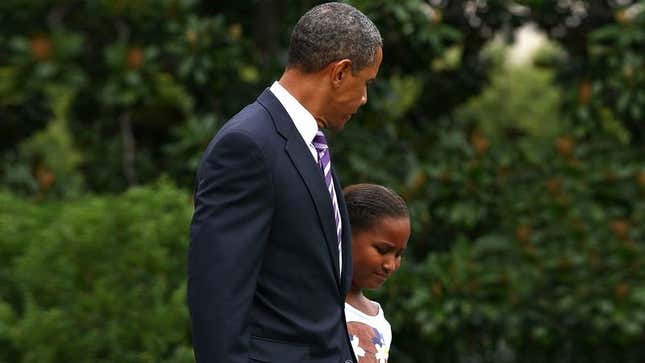 Image for article titled Sasha Obama Asks Father Why He Was Acting Like Such A Pussy During Debate