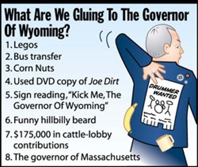 Image for article titled What Are We Gluing To The Governor Of Wyoming?
