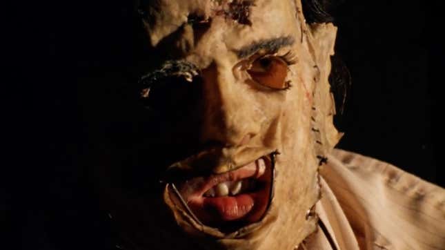 The great Gunnar Hansen as the original Leatherface in 1974&#39;s The Texas Chain Saw Massacre.