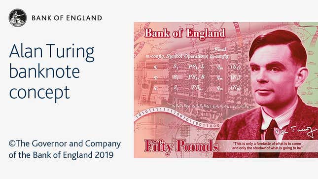 Imagen para el artículo titulado El Banco de Inglaterra anuncia que Alan Turing será la cara de los nuevos billetes de 50 libras en Reino Unido